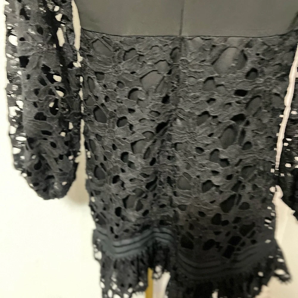 Ina black net dress